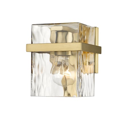 Bennington 1 Light Wall Sconce, Modern Gold & Clear